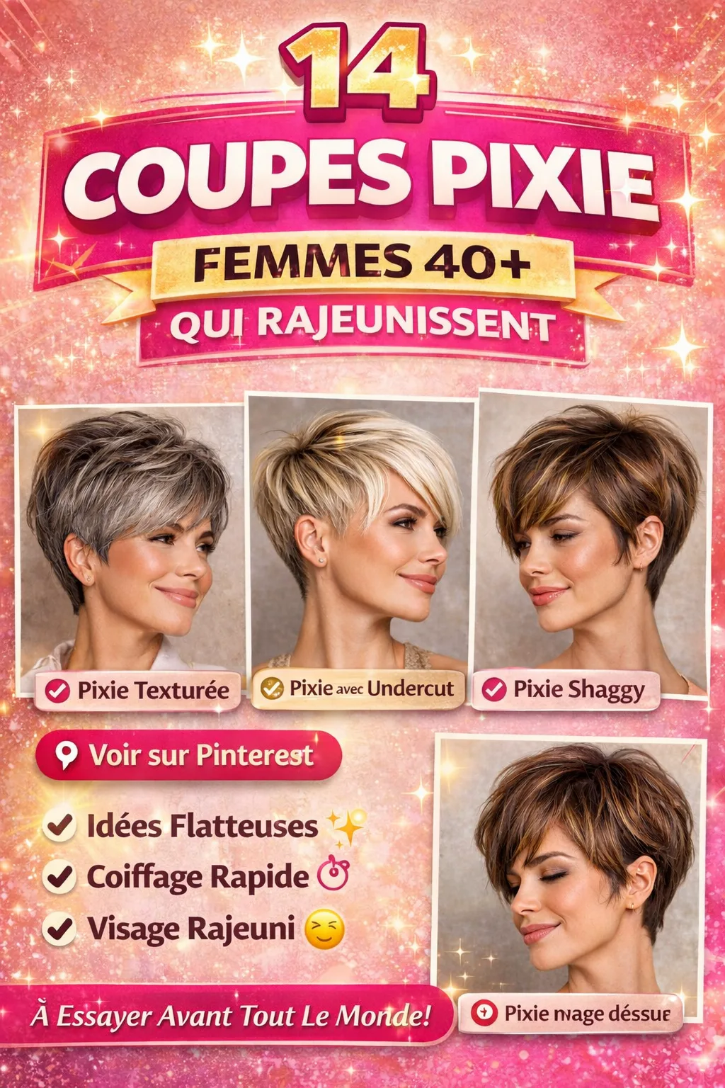 14 coupes pixie modernes pour femmes de plus de 40 ans