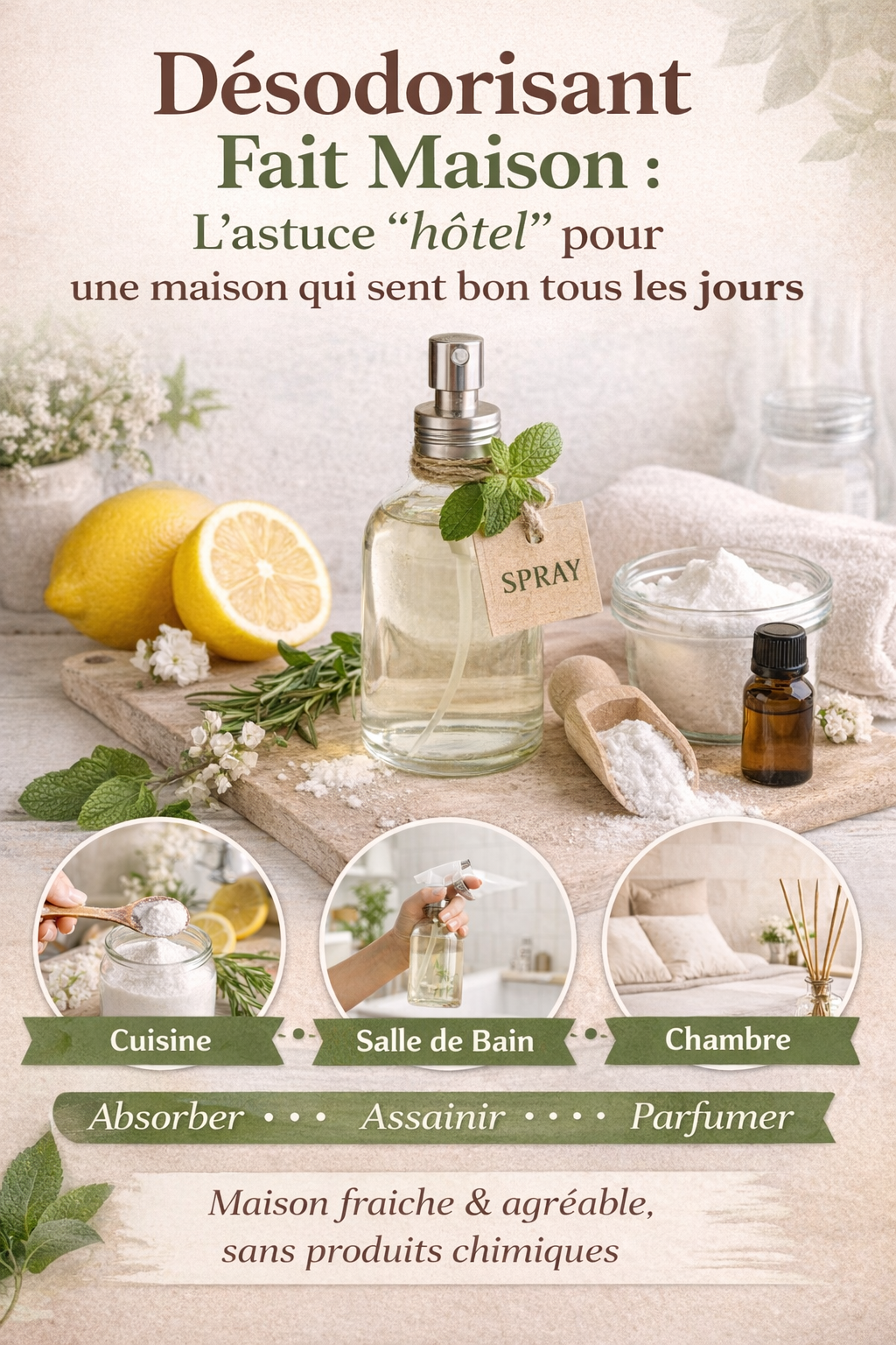 Désodorisant fait maison : l’astuce des hôtels