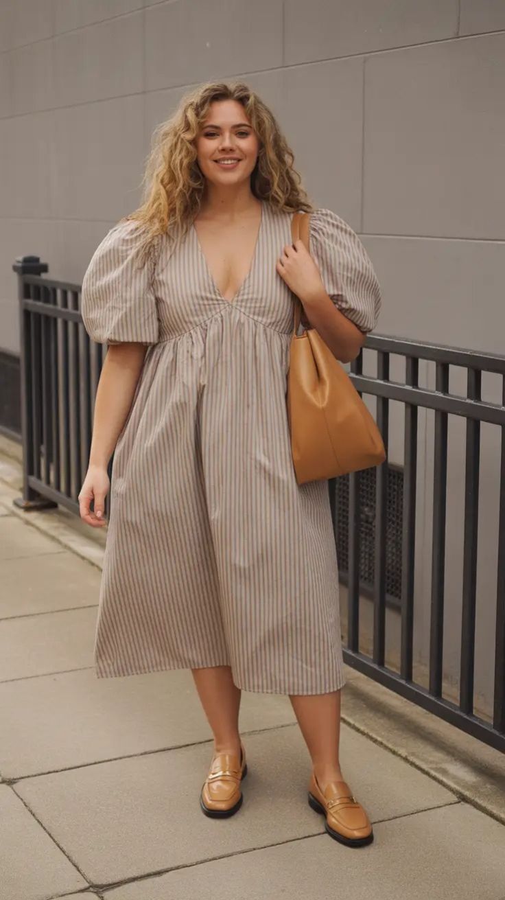 midsize spring outfit 2026 élégant chic femme ronde