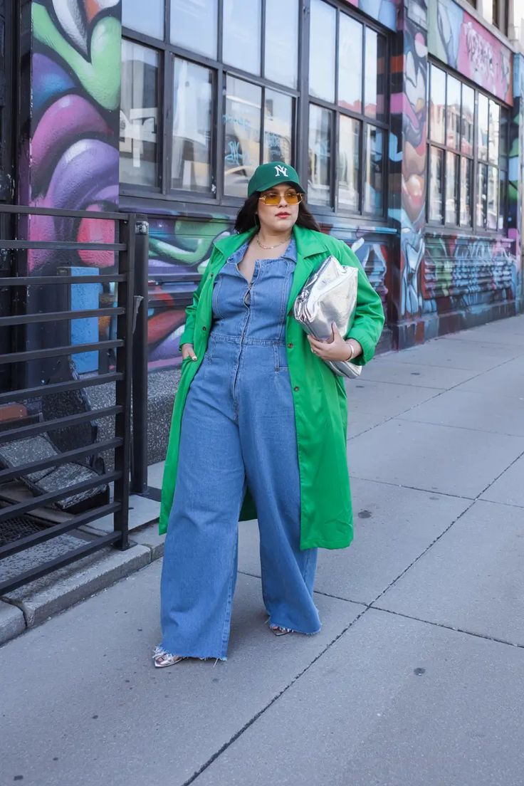 tenue colorée vibrante femme ronde printemps 2026 denim