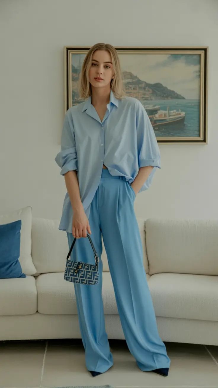 Bleu glacier printemps 2026 : 8 looks tendance à adopter