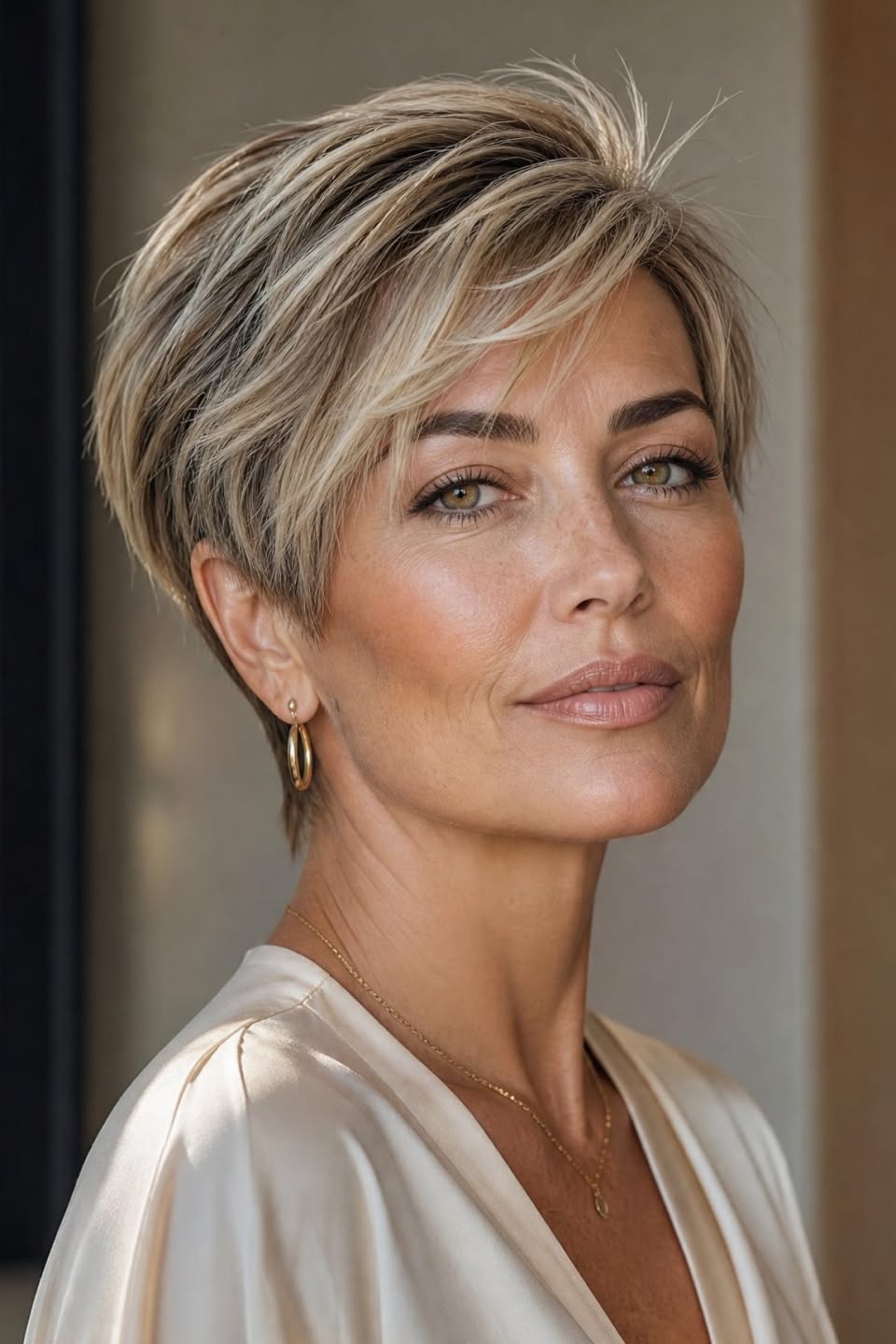 Bob court effilé sur cheveux fins