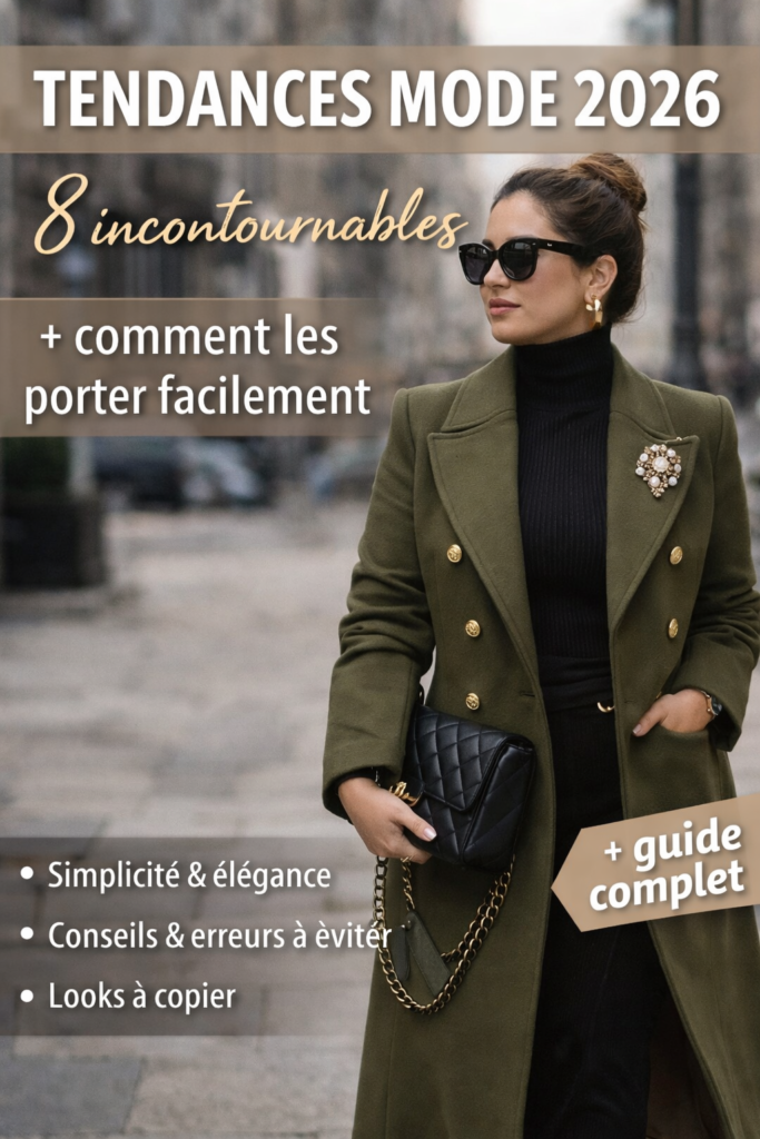 Tendances mode 2026 : 8 incontournables